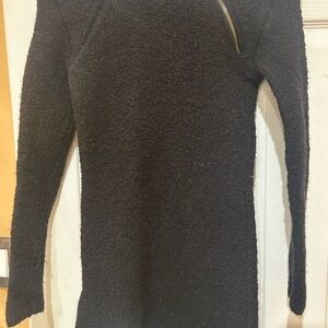 Moda International Black Sweater with Zipper